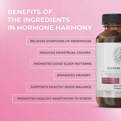 Happy Mammoth **Not Available Hormone Harmony Natural Hormonal Support for Women, Relief for Menopause, Perimenopause, Healthy Hormonal Balance, Hot Flashes. 72 Capsules.